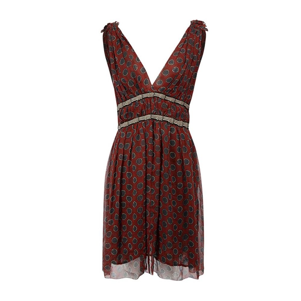 Isabel Marant Red Polka Dot V‑Neck Mini Dress